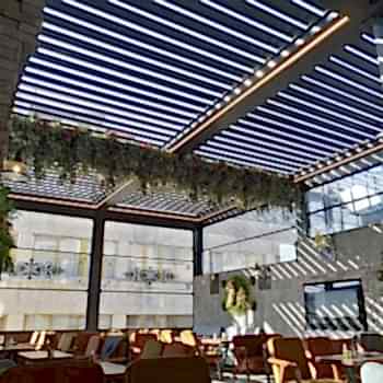 Raylı Tente Sistemleri Bioklimatik Pergola