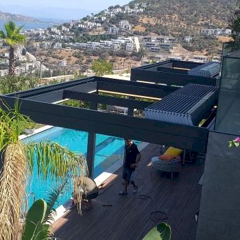 Raylı Tente Sistemleri Bioklimatik Pergola